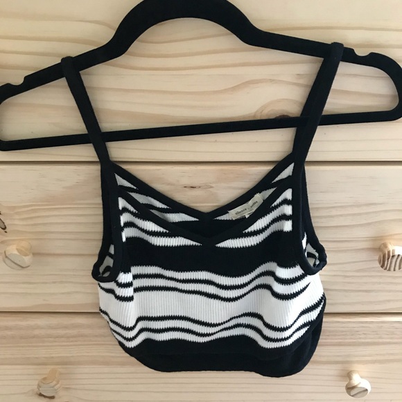 Silence and Noise Striped Crop Top - Picture 2 of 4